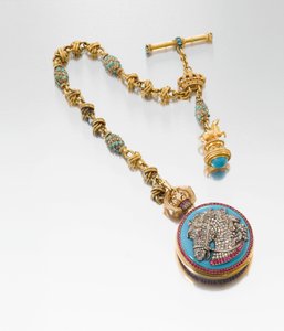 Eine äußerst feine und historisch interessante Präsentationsuhr mit passender Kette und Petschaft, hergestellt für König Ludwig II. von Bayern, ca. 1880 von European School