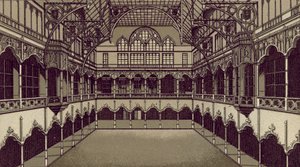 Antwerpen: Börse (Lithografie) von European School