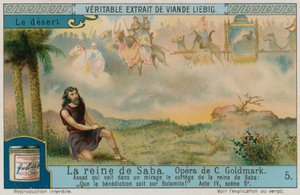 Assad in der Wüste mit der Karawane der Königin von Saba von European School