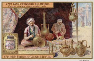 Graviertes und geprägtes Kupfer, Indien