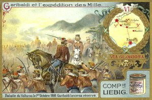 Garibaldi setzt seine Reserven ein, Schlacht von Volturnus, Italien, 1. Oktober 1860 von European School