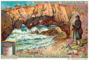 Granitbrücke auf der Insel Bornholm in der Ostsee von European School