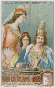 Gulliver diskutiert Politik mit dem König von Brobdingnag von European School