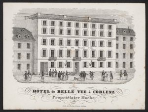 Hotel De Belle Vue, Koblenz (Gravur)