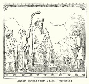 Weihrauchverbrennung vor einem König, Persepolis