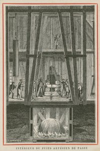 Inneres der artesischen Brunnen von Passy, Paris von European School