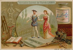 König Heinrich II. und Diane de Poitiers von European School