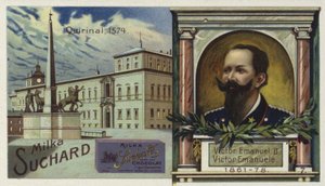 König Viktor Emanuel II. von Italien und der Quirinalspalast, Rom