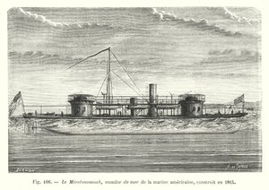 Der Miantonomoah, Monitor der amerikanischen Marine, gebaut 1865 (Stich)