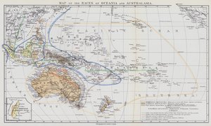Karte der Rassen von Ozeanien und Australasien