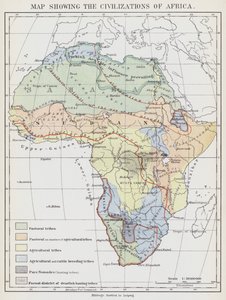 Karte der Zivilisationen Afrikas von European School