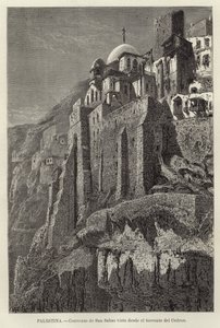 Palästina, Kloster von San Sabas vom Kidron-Tal aus gesehen von European School