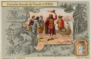 Robinson Crusoe verlässt die Insel