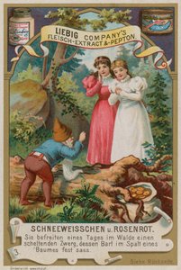 Schneeweißchen und Rosenrot helfen dem Zwerg mit seinem Bart von European School