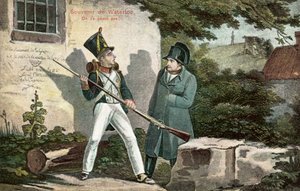 Erinnerung an Waterloo (Farblithografie)