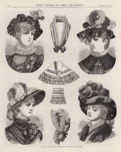 Die neuesten Hüte, Frisuren und Dessous von European School