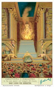 Der Tod von Zoroaster im Feuertempel von European School