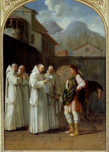 Der heilige Bruno (1030-1101), Gründer des Kartäuserordens, erhält eine Botschaft von Papst Urban II von Eustache Le Sueur