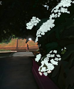 6 Uhr morgens. Regenmorgen und Jogger. Prospect Park West von Evan Sklar