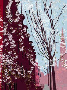 Garfield Place, Frühling, Brooklyn von Evan Sklar