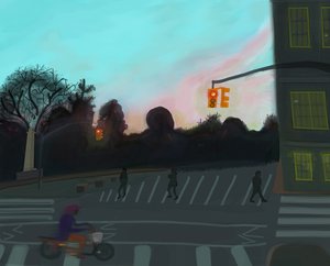 Oranger Roller, Grand Army Plaza, Brooklyn von Evan Sklar