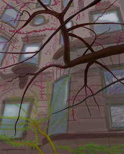 Prospect Park West und Fifth Street, Brooklyn, 2017 von Evan Sklar
