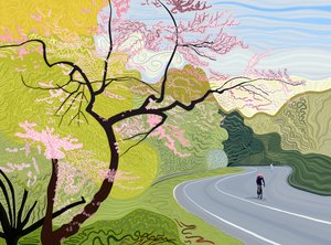 Frühlingsradfahrer im Prospect Park von Evan Sklar
