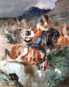 Kampf der Reiter, um 1842-1896