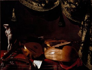 Stillleben mit Musikinstrumenten
