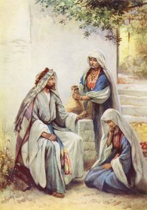 Jesus mit Maria und Martha von Evelyn Stuart Hardy