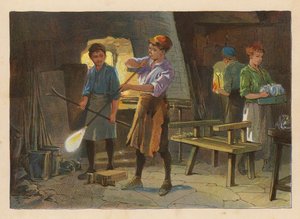 Kleine Arbeiter: Glasblasen von Evelyn Stuart Hardy