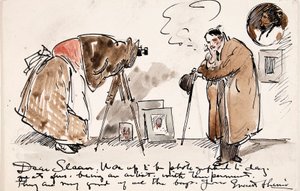 Karikatur von Shinn, fotografiert von Gertrude Kasebier (1852-1934)