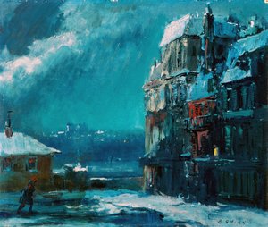 Winternacht, Paris von Everett Shinn