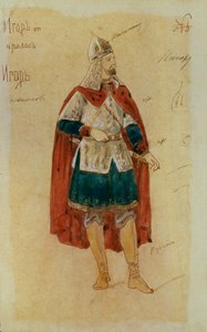 Kostümentwurf für die Oper Fürst Igor von A. Borodin von Evgeni Petrovich Ponomarev
