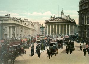 Die Royal Exchange und die Bank of England, um 1900 von Eyre and Spottiswoode
