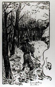 Verlaine in einer Herbstlandschaft, Illustration aus Impression d