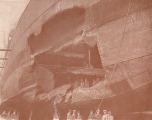 Die tödliche Wirkung eines Torpedos, ca. 1917-1919 von FC Coleman