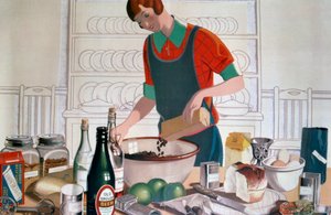 Das Empire-Weihnachtspudding machen, ca. 1920er Jahre von FC Harrison