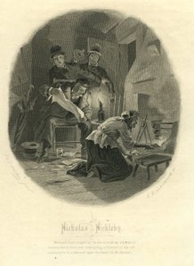 Nicholas Nickleby: Newman Noggs und Wackford Squeers, 1867 von F.O.C. and McRae, C. John Darley