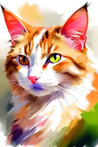 Schönes Porträt einer niedlichen Katze