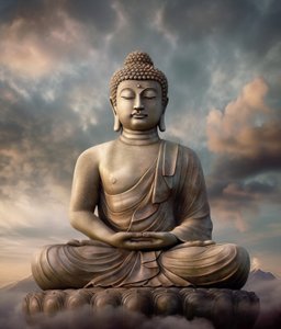 Buddha gerahmte Leinwand Wandkunst Dekor von F. Abderrahim
