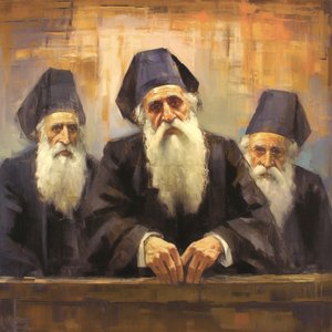 Porträtmalerei eines religiösen Ältesten des Klerus von F. Abderrahim