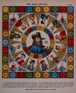 Spiel Schwarzer Peter, Flugblatt veröffentlicht von Ackermann, Wissembourg