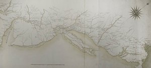 Allgemeine Karte der Lager und Märsche der Armee in Amerika auf Befehl von Rochambeau, Detail der rechten Seite, aus 