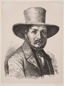 Porträt von Christen Købke von F. Hendriksen