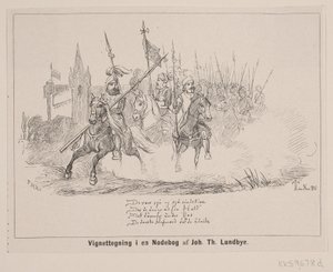 Vignettezeichnung in einem Notenbuch von F. Hendriksen
