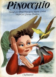 Buchcover Pinocchio, illustriert von Simonne Baudoin, ed. Casterman von F. Rothier
