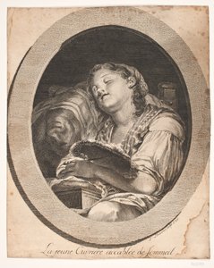 "La jeune Ouvrière accablée de Sommeil" von F. Schüerer