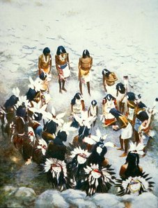 Lenya-Zeremonie, Walpi Pueblo, um 1900 von F. Seth