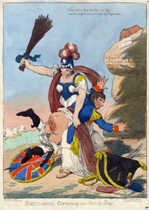 BRITANNIA züchtigt einen ungezogenen Jungen (Napoleon) von F. Williams
